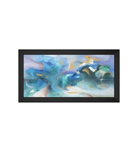 Soyut Şekiller Motifli Kanvas Tablo 50 x 70 cm Siyah Çerçeve