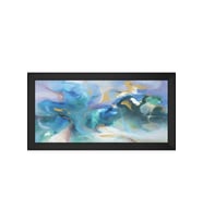 Soyut Şekiller Motifli Kanvas Tablo 50 x 70 cm Siyah Çerçeve