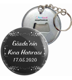 Kına Hatırası Fotolu Anahtarlık Açacak 24 Adet