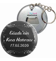 Kına Hatırası Fotolu Anahtarlık Açacak 24 Adet