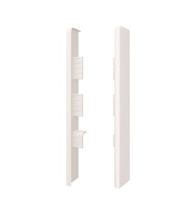 Espumo Suya Dayanıklı Kompozit Süpürgelik 10 cm Bitiş Kapağı Aksesuarı (1 Paket - 2 Adet) - Beyaz -