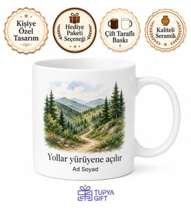 Bilecik Doğa Yürüyüşü Temalı Baskılı Kupa Bardak Hediye