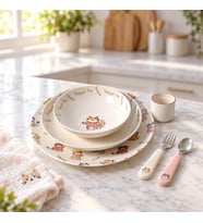 GÜRAL PORSELEN Camelia 4 Parça Mama Seti 6402