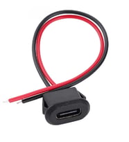 2 Pin Type C Usb Uzatma Kablosu-Syah