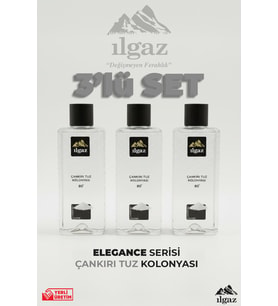 Ilgaz Çankırı Tuz Kolonyası 3'lü Set 80 Derece 400 ml Elegance Series