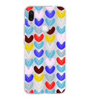 PrintiFy Xiaomi Redmi Note 7 ile Uyumlu 1mm Slim Fit Water Color 1 Baskılı Şeffaf  Kılıf