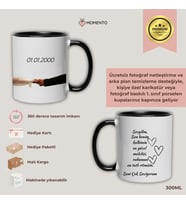 MOMENTO - HD Fotoğraf Baskılı Premium Kalite Isıya Duyarlı & Ücretsiz Netleştirme - 330ml Kupa Bardak-Solmama Garantili - Sevgiliye, Aileye, Doğum Günü, Yıl Dönümü, Anneler Günü & Babalar Günü Hediyesi