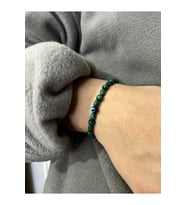 Unisex - Yeşil Renk, Nazar Boncuk Detaylı Şık Bileklik  Handmade