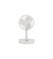 Şarjlı Teleskopik Masaüstü Vantilatör Katlanabilir Taşınabilir Mini Fan (Beyaz)