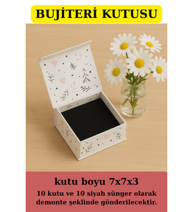 Takı Kutusu  10 Adet Süngerli Kutu - Küpe Anahtarlık Bujiteri Kutusu - Soft (Pembe)