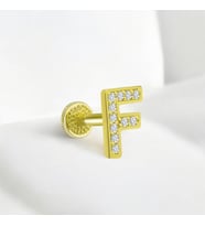 Glorria Altın F Harfi Tragus Piercing