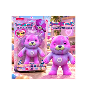 Stretchapalz Tie-Dye Bears Violet Süper Esnek Pembe Mor Ayıcık Figür