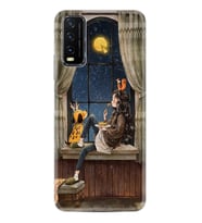 Vivo Y11S Kılıf Resimli Desenli Baskılı Silikon Kılıf Ananas Camera Glass 1358