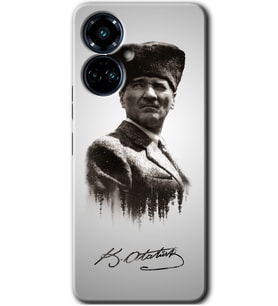 Tecno Camon 19 Pro Kılıf HD Desen Baskılı Kılıf - Mustafa Kemal Atatürk