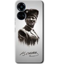 Tecno Camon 19 Pro Kılıf HD Desen Baskılı Kılıf - Mustafa Kemal Atatürk