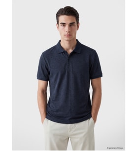 LCWAIKIKI Classic Lacivert Polo Yaka Desenli Pike Erkek Tişört