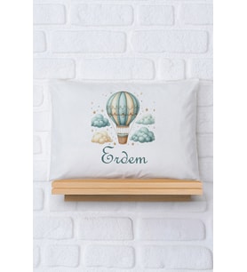Pia Baby Premium %100 Pamuk İsme Özel Erkek Bebek Yastık Kılıfı 35*45 cm 5050-12
