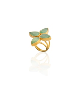 Kadir Jewellery 22 Ayar Altın Kaplama Zirkon Taşlı Kadın Otantik Yüzük