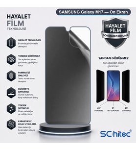 SChitec SAMSUNG Galaxy M17 Uyumlu Ön Yüzey Hayalet Privacy Hidrojel Ekran Koruyucu