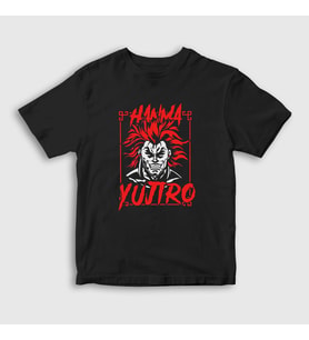 Presmono Unisex Çocuk Siyah Yujiro Hanma Anime Baki T-Shirt 416137tt