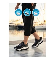 Walkway Flystep M Siyah-Beyaz Hafızalı Taban Erkek Spor Ayakkabı