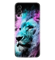 General Mobile GM 23 Kılıf Silikon Desen Özel Seri Pink Blue Leon 1603