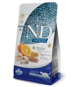 ND Düşük Tahıllı Ocean Balıklı Portakallı Kedi Maması 1,5 Kg