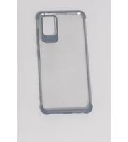 Sepetegelsin Samsung Galaxy A51 Kenarları Renkli Şeffaf Kılıf - Siyah (Altın / Dore)