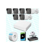 Provzen Hikvision 6 IP Kameralı 4MP 1440P Mikrofonlu Güvenlik Kamerası