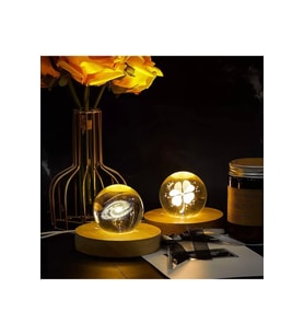 Ahşap Modern Gece Lambasi