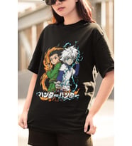 Anime Gon Killua Tişört (Siyah)