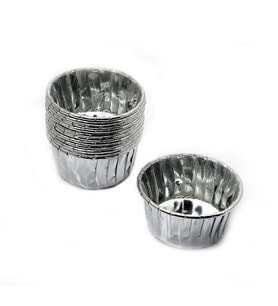 Cupcake Kalıbı Küçük Boy 44*35 Sufle-Muffin Kek Kalıbı (24 Adet)  Gümüş
