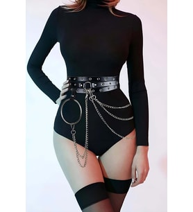 Mulvxbrf Brf02 Zincirli  Deri Harness - Brf731 (Mulvix)