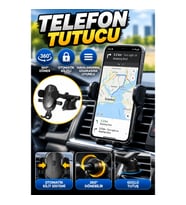 Havalandırma Izgarası Telefon Tutucu – 360° Döner Ayarlanabilir Otomatik Kilitli Araç Standı