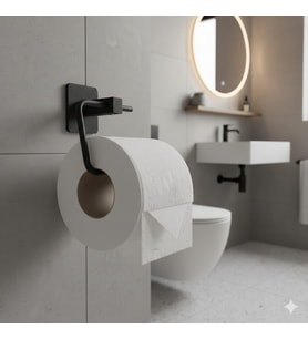 Metal Siyah Rulo Kağıt Havluluk Tuvalet Wc Kağıtlık Banyoda Şık tasarım