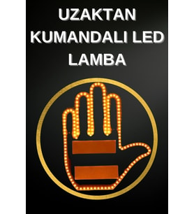 Mey İthalat® Led Işık El İşareti Araç Camı İçin Uzaktan Kumandalı