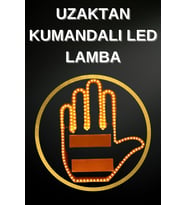 Mey İthalat® Led Işık El İşareti Araç Camı İçin Uzaktan Kumandalı
