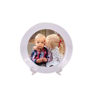 Porselen kişiye özel resimli tabak 20 cm (Beyaz)