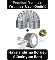 2'li Premium Yırtılmaz Kopmaz Ankastre Aspiratör Davlumbaz Havalandırma Borusu Alüminyum Folyo Bant