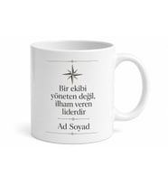 Takım Liderine Hediye İsimli Baskılı Kupa Bardak Özel Tasarım Porselen