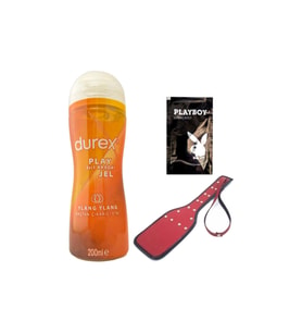 Durex Play 2si1 Arada Ylang Ylang Baştan Çıkartmaya & Kayganlaştırmaya Jel 200 ml + Kırmızı Deri Şaplak + Hediye