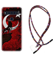 TCL 10L 10 Plus 10SE 20E 20SE 30 L7 Kılıf Boyun Asklı Rasta Silikon Wolf and Moon 2 1381