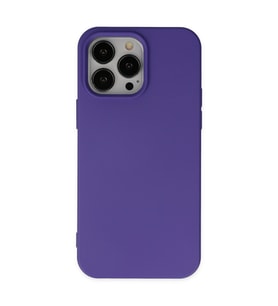 Iphone 14 Kılıf Nano Içi Kadife Silikon - Mor