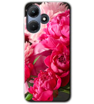 İnfinix Hot 30i Kılıf HD Desen Baskılı Kılıf - Kırmızı Beyaz Gül