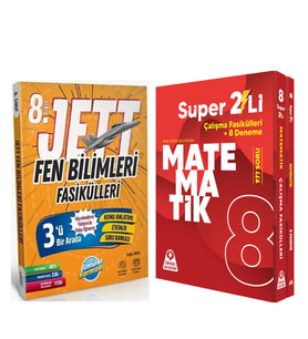 Ünlüler 8. Sınıf Fen Bilimleri JETT Soru Fasikülleri ve Örnek Akademi Süper İkili Matematik Seti