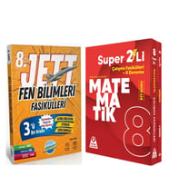 Ünlüler 8. Sınıf Fen Bilimleri JETT Soru Fasikülleri ve Örnek Akademi Süper İkili Matematik Seti
