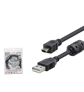 Usb Mini V3/5Pin To Usb Kablo 1.5 M - Si̇yah HDX7538