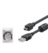 Usb Mini V3/5Pin To Usb Kablo 1.5 M - Si̇yah HDX7538