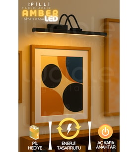 LED TabloRay Loş Etkili Duvar Çubuğu – Amber Işık Tonu, Mat Siyah Gövde