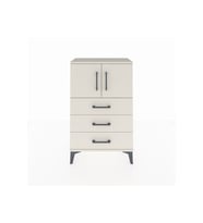 Arges Komodin Tek Raflı 3 Çekmeceli 2 Kapaklı 60x30x96 Aytaşı-Aytaşı